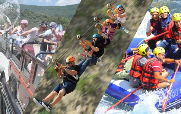 Rafting, Jeep Safari and Zipline Combo Tour From Kemer